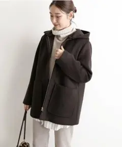 ◇IENA イエナ 二重織りシャルムハーフコート 36◇