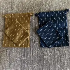 和柄巾着袋とティッシュ入れセット