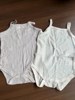 新品未使用　ベビー　キャミソールロンパース80サイズ2枚セット　女の子
