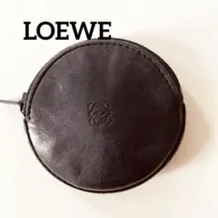 LOEWE ロエベ アナグラム コインケース レザー ブルー (中古)