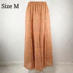 【美品】シップスカラーズ ドット柄 総柄 ロング丈 フレアスカート Mサイズ
