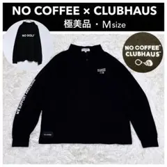 NO COFFEE×CLUBHAUS クラブハウス 長袖ポロシャツ M ブラック