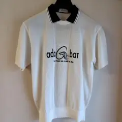 『美品』adabat　 ホワイトポロシャツ　サイズＬ