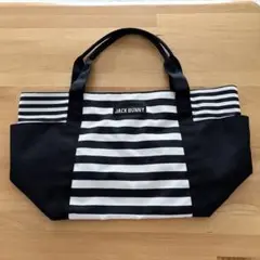 JACK BUNNY 黒白ストライプ トートバッグ