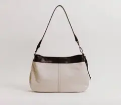 【美品】トゥティエ ナセルトワルバッグ リネンコットンキャンバス製