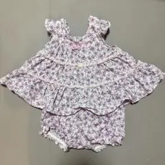 メゾピアノ 70 花柄ワンピース　ロンパース