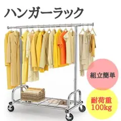 ハンガーラック 100kg パイプハンガー 収納棚 物干し 大容量