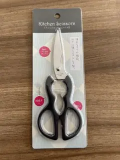 キッチンバサミ ステンレス製 黒　栓抜き　殻割　新品