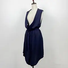 美品 リミフゥ Yohji Yamamoto 膝丈ワンピース 黒 S*KB618