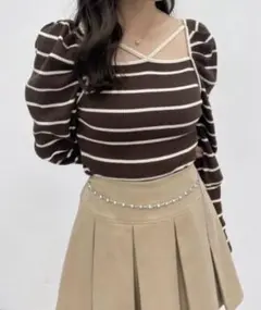 Heather アソートパフスリーブプルオーバー