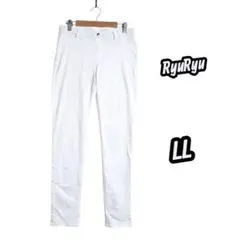 リュリュ ☆ オフホワイト ストレッチ スキニーパンツ LL レギパン