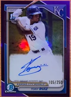 TONY RUIZ TOPPS BOWMAN CHROME AUTO RC250