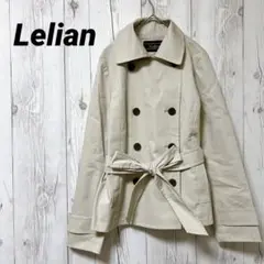 【Lelian】レリアン トレンチコート　アイボリー　春コート　ベルト付き
