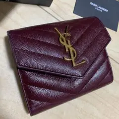 ⭐︎サンローランパリ ワインレッド 折り財布⭐︎