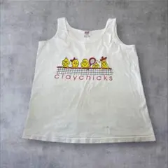 90s USA製 ヒヨコ ヴィンテージ タンクトップ　L　シングルステッチ