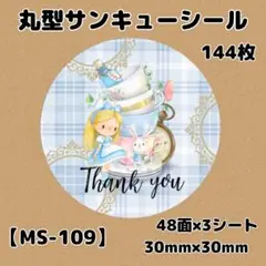 【MS-109】サンキューシール144枚/ケア/ほんのきもち/宛名/差出人