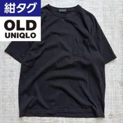 90's 紺タグ XL OLD UNIQLO ポケット Tシャツ
