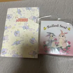 Disney ダンボ メモ用紙とうさぎシールセット