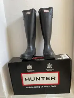 未使用★17,850円長期保管品ハンターレインブーツ トールサイズ黒