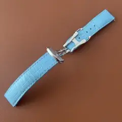 20mm時計ベルト　ジャンルソー水色アリゲーター