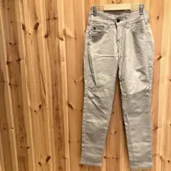【サムシング】パンツ　ストレッチ　スリム　革ラベル　綺麗め　カジュアル　日本製