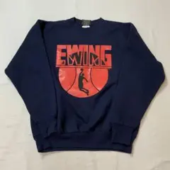 USA製 EWING ユーイング スウェット バスケプリント ネイビー M