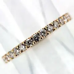 スタージュエリー ダイヤ 0.30ct ハーフエタニティー K18PG 8号.
