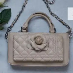 【即購入OK❣️】riu リウ　Rose phone bag ベージュ　タグ付き