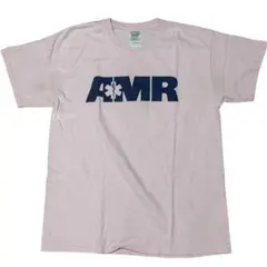 AMRロゴ Tシャツ コットン 薄いピンク 古着