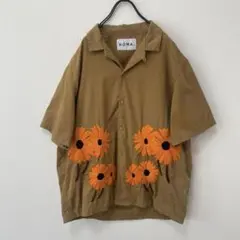 NOMA t.d. フローラルオープンカラーシャツ