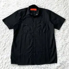 状態良 レッドキャップ ワークシャツ 半袖シャツ ブラック メンズ M 20