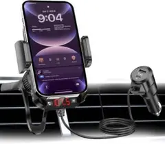 Bluetooth 5.3 FM トランスミッター 携帯電話スタンド