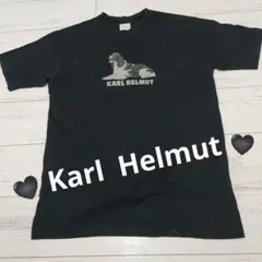 ピンクハウス・カールヘルム　イングリッシュスパニエル犬プリント半袖Tシャツ