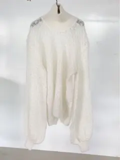 MIOSMOKEY 21AW モヘア バックオープン ニット フリーサイズ