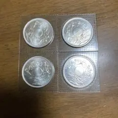 天皇陛下御在位60年記念壱万円銀貨4枚