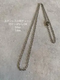 《ラスト1点》ステンレス小判チェーンネックレス・50cm・1.6mm・シルバー