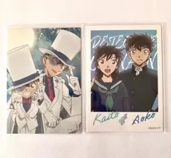 名探偵コナン　ツインブロマイド　カード　黒羽快斗　中森青子　怪盗キッド　コナン
