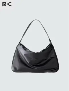 【UNIQLO:C】レザータッチパフィーバッグ ブラック