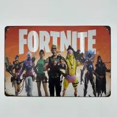 新品 Fortnite（フォートナイト） ブリキ看板 レトロ ゲームキャラクター