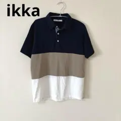 ★ikka イッカ　ポロシャツ メンズ　半袖　切替デザイン　S