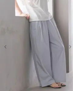 BEAUTY&YOUTH コットンナイロン ワイドタックパンツ ―ウォッシャブル