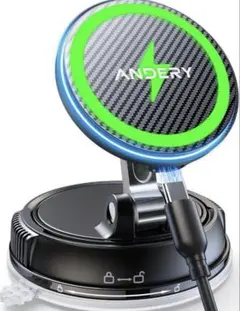 【新品未使用】スマホホルダー 車 ワイヤレス充電 マグネット