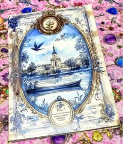 ジャンクジャーナル　雑記帳　素敵なドレス　コラージュ　ノート　ハンドメイド