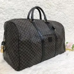 ✨極美品✨セリーヌ ボストンバッグ 黒マカダム トリオンフ PVC ゴールド金具
