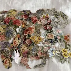 植物ダイカットまとめ売り　コーヒー染め&新品57ピース