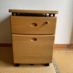 【送料込】高級家具　コスガKOSUGA 引き出し付ワゴン天然木　（学習机別売り）