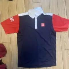UNIQLO ネイビー レッド ポロシャツ