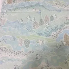 空のあちら　みすゞうた　シーチング　ハギレ生地