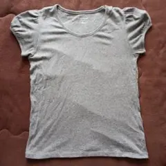 キッズ　グレー パフスリーブ Tシャツ