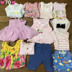 #3 春夏　女の子　70㎝　まとめ売り　ロンパース　ワンピース　甚平　トップス